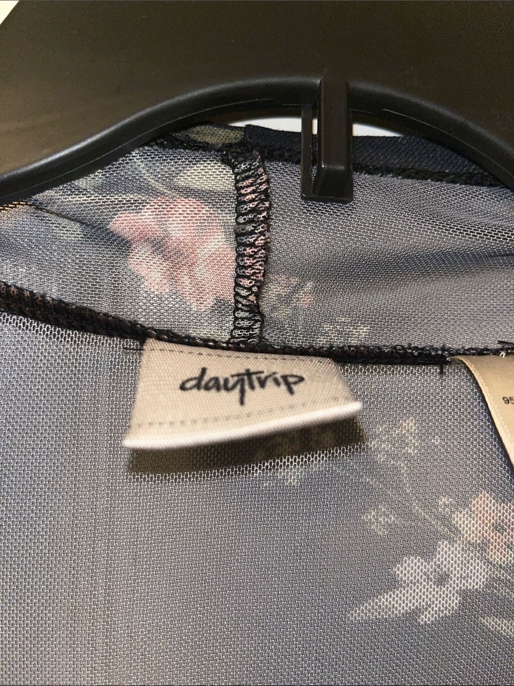 Daytrip Black Floral Sheer Duster Kimono - Picture 5 of 8